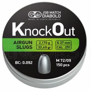 Diabolo JSB Knock Out Slugs kal.6,37/150 1op.= 150